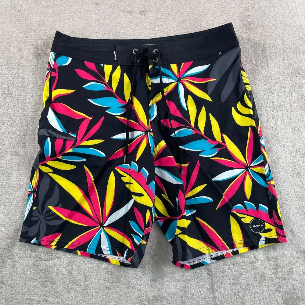 O'Neill Hyperfreak Board Shorts‎ Men 30x8 Multi Floral Surfing Beach NWOT